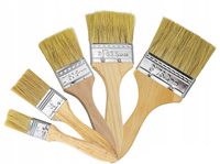 ZESTAW PĘDZLI MALARSKICH PĘDZEL MALARSKI DO MALOWANIA ŚCIAN PŁASKIE 5sztuk