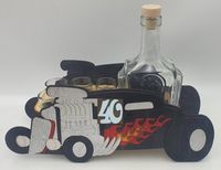 karafka + 6 kieliszków auto HOT ROD 40 urodziny
