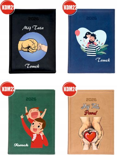 KALENDARZ A5 2026 DZIENNY KSIĄŻKOWY Z NADRUKIEM prezent dla mamy z imieniem na Arena.pl