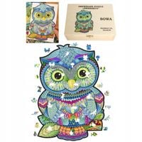 Drewniane Puzzle 3D Zwierzęta Sowa Dla Dzieci Dla Dorosłych