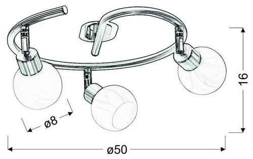Alabaster spirala 3x40W G9 satyna+chrom na Arena.pl