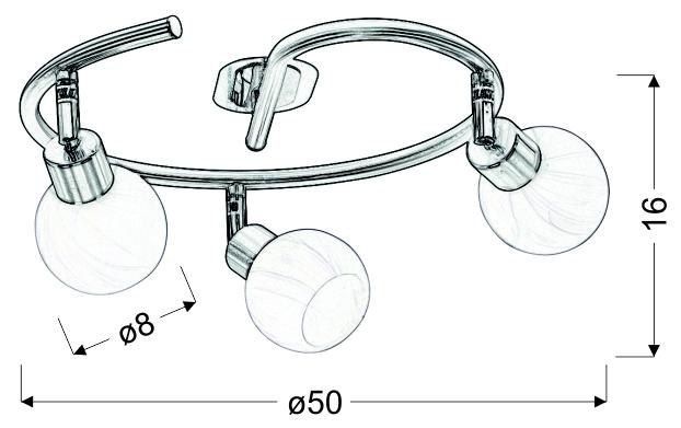 Alabaster spirala 3x40W G9 satyna+chrom zdjęcie 2