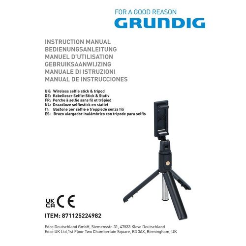 Grundig - Statyw na smartfon / selfie stick Bluetooth na Arena.pl