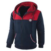 Męska Bluza Sportowa z Kapturem Treningowa na Zamek Granatowa Rozmiar S