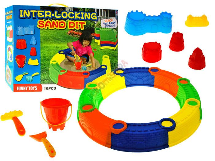 JKM SP0213 Okrągła Piaskownica z foremkami do piasku zdjęcie 1