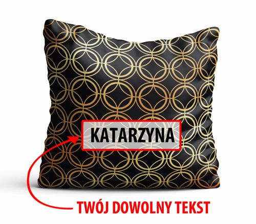 Poduszka Dekoracyjna GEOMETRYCZNA  z Twoim napisem G38 na Arena.pl
