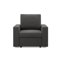 Fotel wypoczynkowy, prosty, BLOM, Mikrofaza, 83x92x85 cm, szary