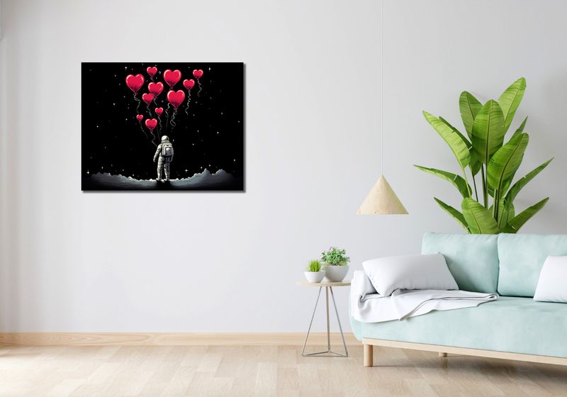 Obraz 90x70cm Astronauta Własnych Celi zdjęcie 2