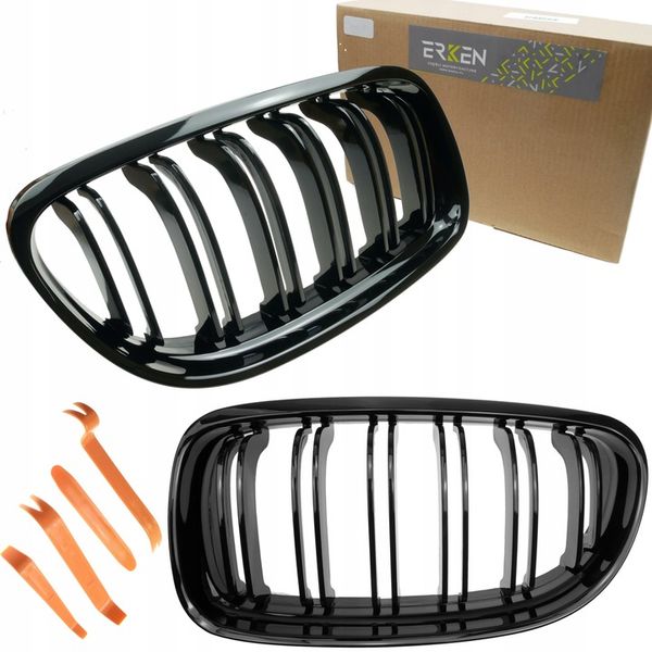 Nerki grill atrapa Czarny połysk do BMW E90 E91lifting 2008-2013 zdjęcie 2