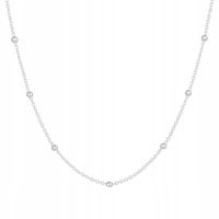 Łańcuszek Srebrny Damski 42cm Ankier z Kuleczkami Klasyczny SREBRO 925