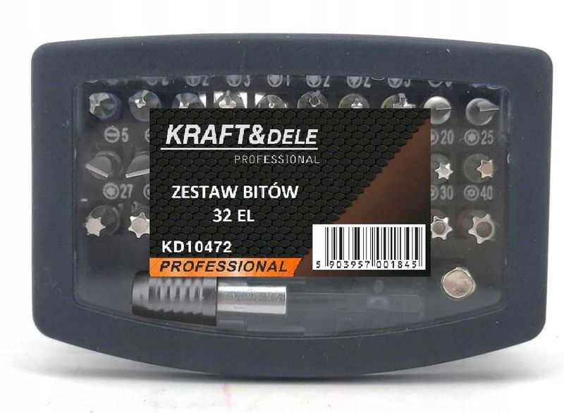 ZESTAW BITÓW KOŃCÓWEK 32el + ADAPTER w WALIZCE TORX INBUS IMBUS PH PZ MIX zdjęcie 2