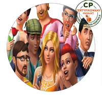 Opłatek na tort Sims