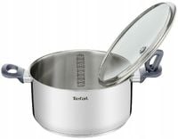 Garnek ze szklaną pokrywką TEFAL Daily Cook stal indukcja 24cm 5L G7124645