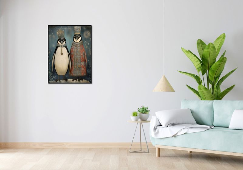 Plakat 60x80cm Królewskie Pingwiny zdjęcie 4
