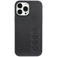 Audi Synthetic Leather iPhone 13 Pro Max 6.7" czarny/black hardcase