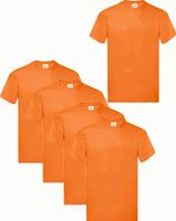 KOSZULKI MĘSKIE bawełniane ROZMIAR S 5 SZTUK POMARAŃCZOWE