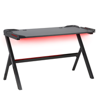 Biurko gamingowe RGB LED 120 x 60 cm czarne DANVERS
