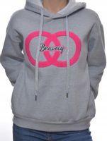 Damska bluza dresowa z kapturem uni szary