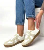 Biało-beżowe sneakersy na platformie Valentine 38