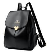 Plecak damski czarny skórzany elegancki eko skóra miejski