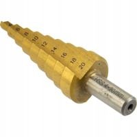 Wiertło stożkowe stopniowe HSS TiN 4-20mm GEKO G38505