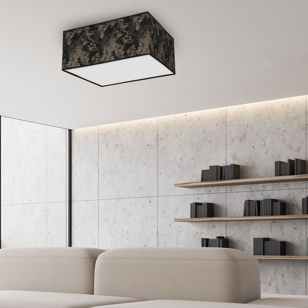 Sypialniany plafon nowoczesny Satino square czarny złoty zdjęcie 4