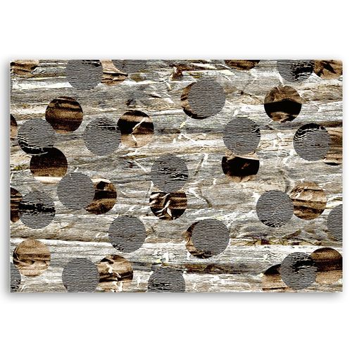 Emaga Obraz na płótnie, Brązowe koła abstrakcja - 100x70 na Arena.pl