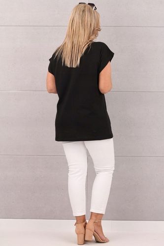TSHIRT OVERSIZE BAWEŁNIANY DUŻE ROZMIARY LUŹNY KRÓTKI RĘKAW BLUZKA NA LATO na Arena.pl