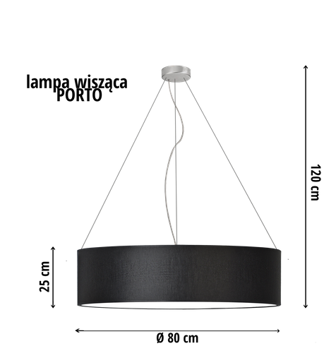 PORTO lampa wisząca fi- 80cm E27 na Arena.pl