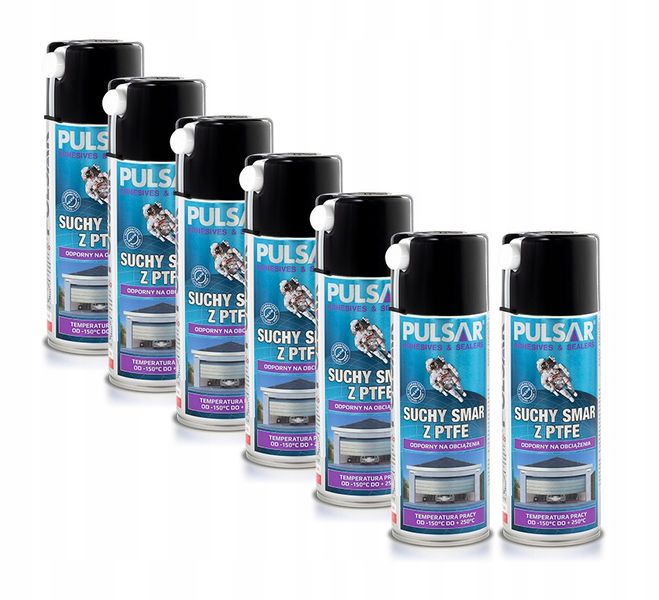 PULSAR SUCHY SMAR TEFLONOWY DO BRAM PTFE 400 ml x7 zdjęcie 1