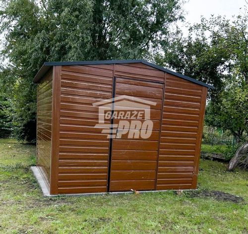 Domek Ogrodowy 3x3 Drzwi Dach dwuspadowy Drewnopodobny   GP240 na Arena.pl