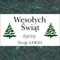 naklejki ŚWIĄTECZNE z życzeniami twoim LOGO 50szt dla klientów sklepu