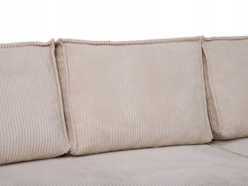 Narożnik Rozkładany BERGAMO Sztruks Rogówka z Funkcją Spania Pościel na Arena.pl