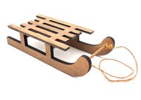 SANKI BRĄZOWE DREWNIANA FIGURKA DO STROIKA DEKORACJA ŚWIĄTECZNA 20 cm