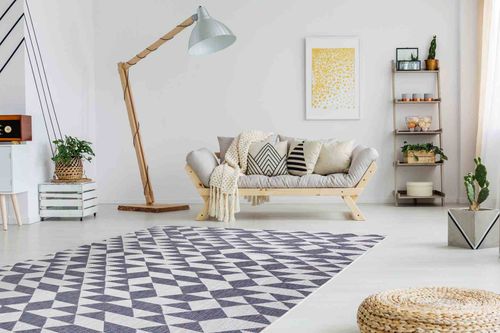 RUG/LU/VINEA/GEOMETRIC/CREAM+BLUE/80x150 na Arena.pl