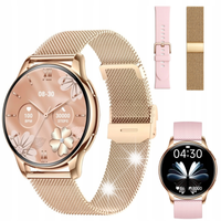 SMARTWATCH LEWER IPS Bluetooth IP67 złoty DAMSKI DOTYKOWY SPORTOWY PULS