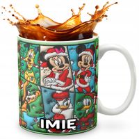 KUBEK 330ml Z GRAFIKĄ PREZENT NA ŚWIĘTA WZORY - MIKI MINN.IE BAJKA + IMIĘ