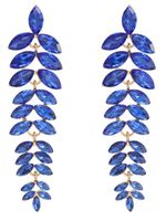 niebieskie KOLCZYKI duże złote błękitne efektowne okazjonalne na LATO