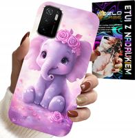 ETUI DO XIAOMI POCO M3 PRO 5G - SŁODKI SŁONIK NA RÓŻOWYM TLE CASE +FOLIA