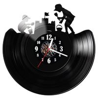Zegar ścienny z płyty winylowej Zamek z piasku 407.14