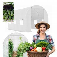 TUNEL FOLIOWY OGRODOWY SZKLARNIA 6m2 FOLIA TF03W 3x2m BIAŁY