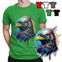 KOSZULKA T-SHIRT MĘSKI WZORY - ZE ZWIERZĘTAMI EAGLE ORZEŁ PTAKI - XXXL 3XL