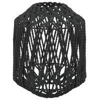 Klosz do lampy, czarny, Ø23x28 cm, żelazo i papier