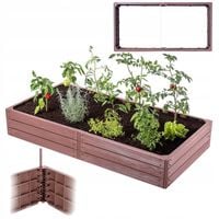 WARZYWNIAK PODWYŻSZONA GRZĄDKA SKRZYNIA OGRODOWA RABATA BRĄZOWA 150x75cm