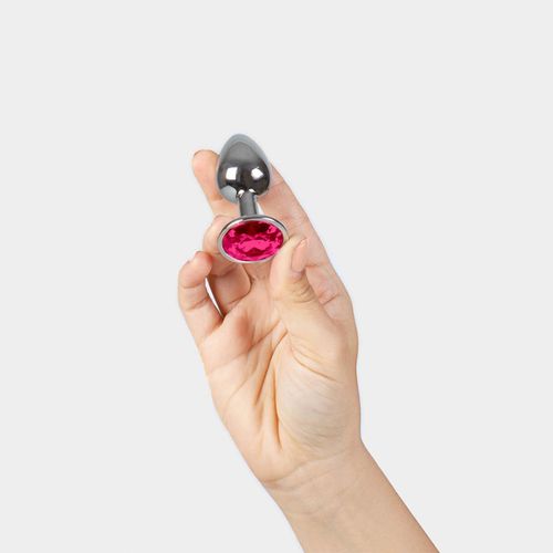 fuchsia jewelled metal butt plug na Arena.pl