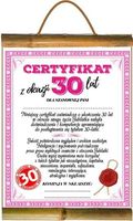 dyplom certyfikat 30 lat Pani | D45