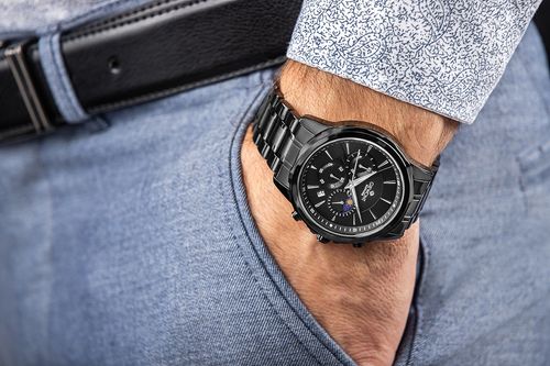 zegarek męski giewont chronograph sapphire czarny gw9460-b1 na Arena.pl