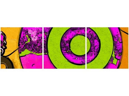 90X30CM FIOLETOWY CEL TRÓJ OBRAZ na Arena.pl