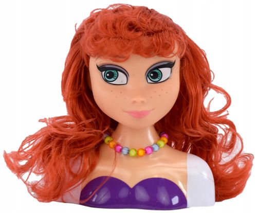 LALKA GŁOWA STYLIZACJA CZESANIE AKCESORIA DLA DZIEWCZYNKI MAKEUP na Arena.pl