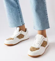Białe sneakersy zdobione monogramem Isidora 38